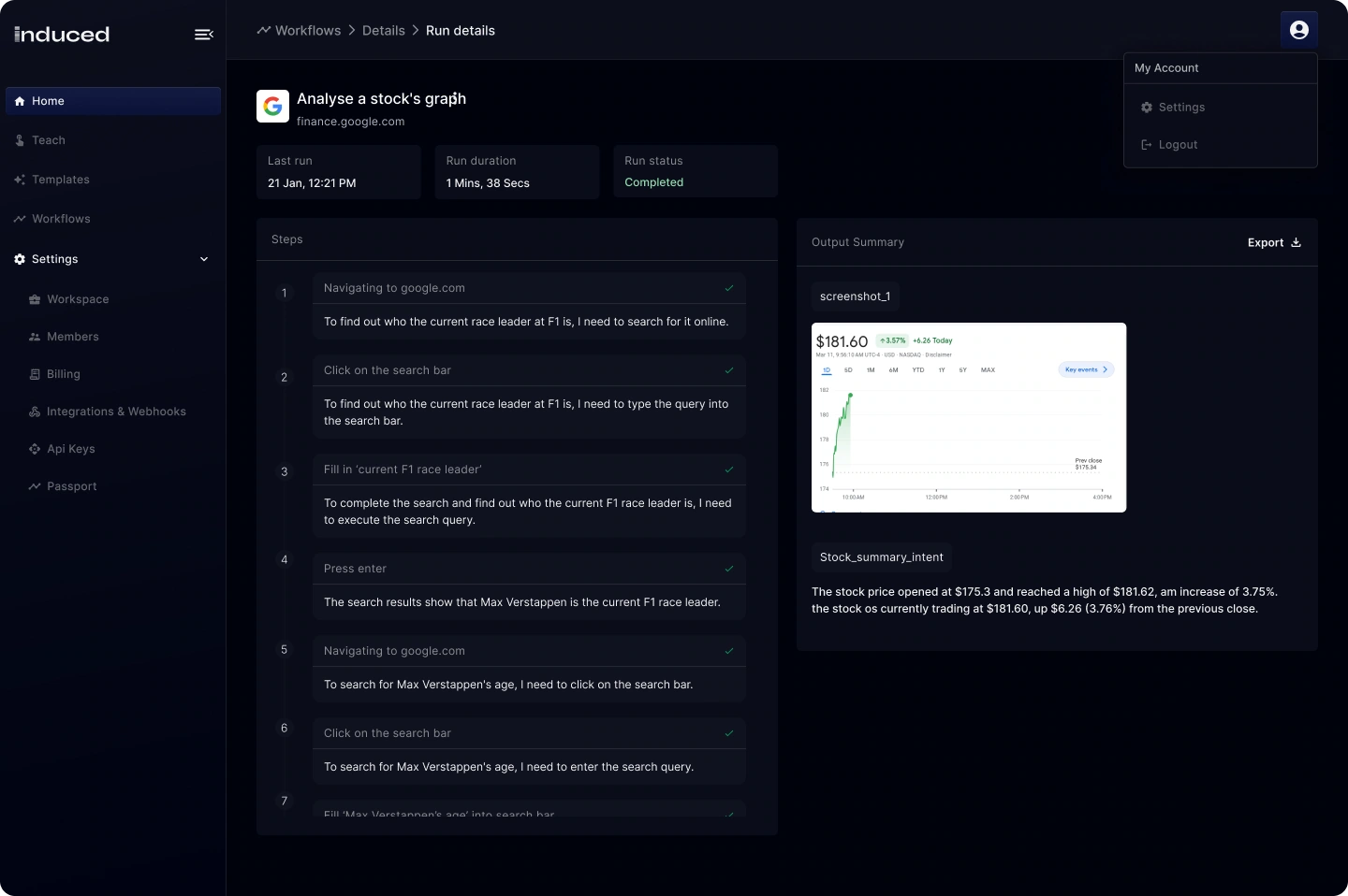 Induced AI — Run details