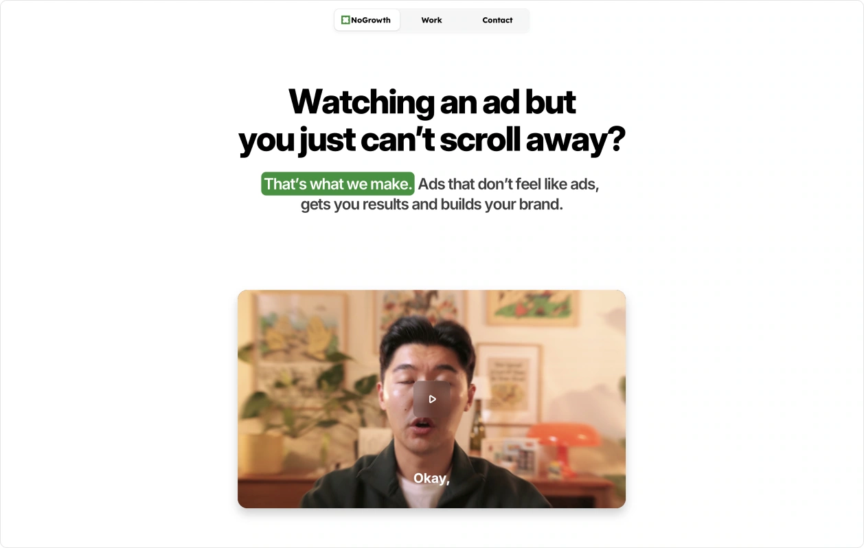 No Growth — Website introduction