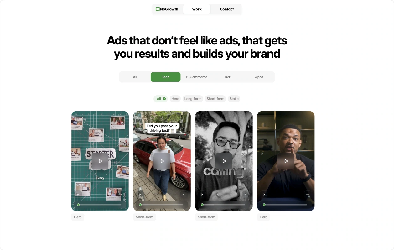 No Growth — Selected projects